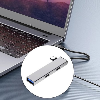 Efficient USB C Hub Type C Adapter USB Splitter With 2Type C And USB Interfaces