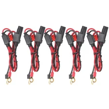 [5 PACK] 2FT Motorcycle Battery Charger Cord, Sae to O 5PACK-2FT