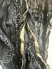 NWT Fabindia Bandhani Shawl Dupatta Scarf Stole Silk & Cotton Black & Gold 80" — photo 5