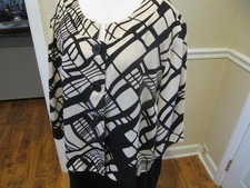 Danny & Nicole Dress Set Plus size 26W Black Dress with Tan & Black Jacket