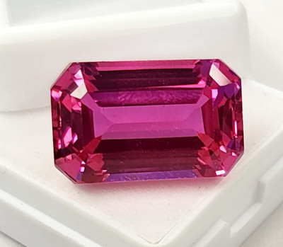 Pink Sapphire Emerald Cut 24-26 Ct Natural Loose EGL Certified Gemstone RK074