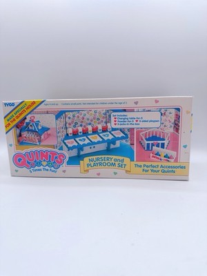 VINTAGE 1990 TYCO QUINTS Doll Nursery & Playroom Nib Sealed