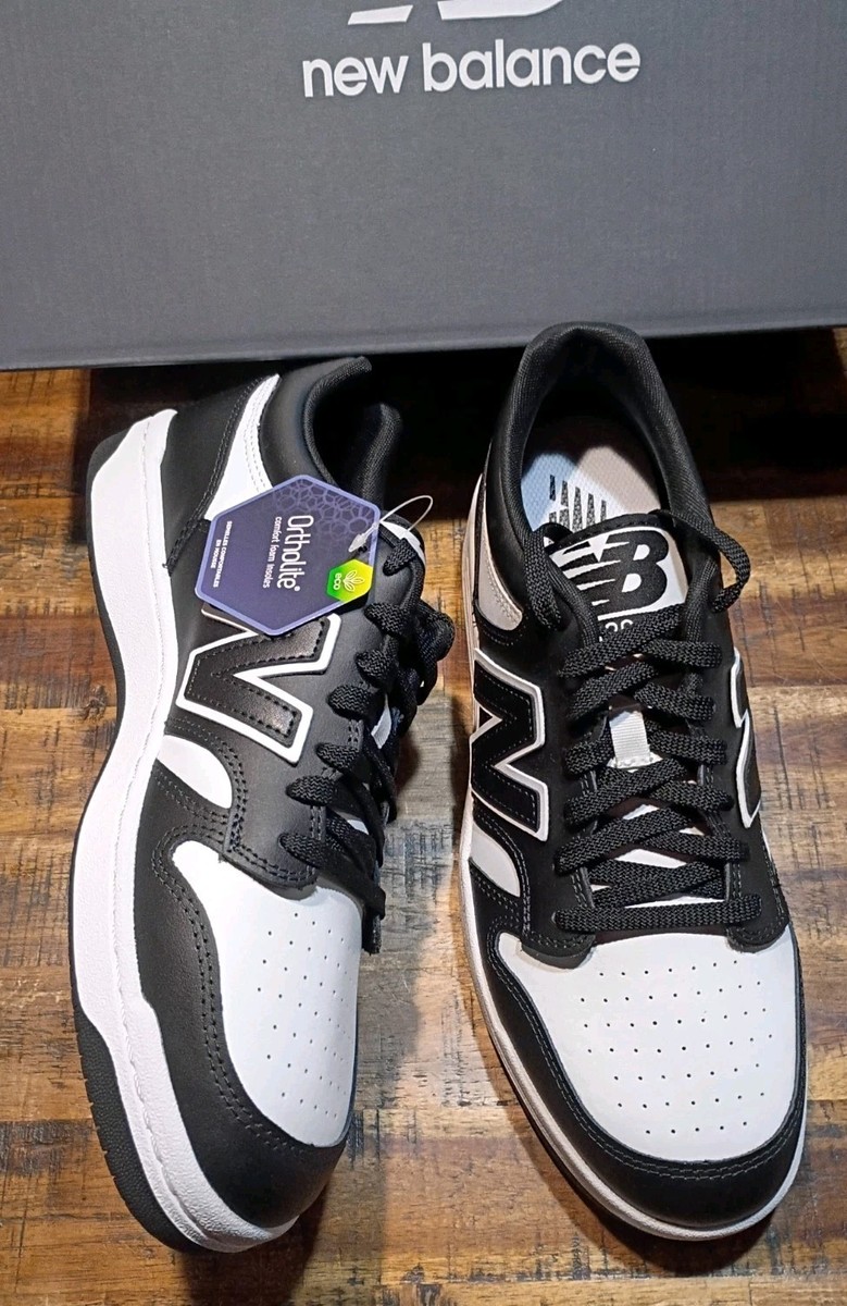 Mens New Balance 480 White Black Panda Sneakers BB480LBA Sz  display picture 1