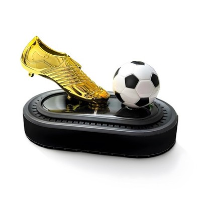 Westrely Solar-Powered Soccer-Themed Car Freshener - Solar Rotating Soccer Ball