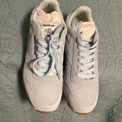 Reebok Light Blue Gum Ortholite Athletic Sneakers Lace Up Rubber Low Top Men s