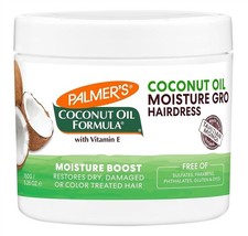 2 PACK Palmers Coconut Oil Moisture Gro Hairdress Jar 5.25 Ounce