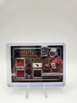 Marvin Harrison Jr 2024 Panini Spectra Building Blocks Triple Patch RC 50/75