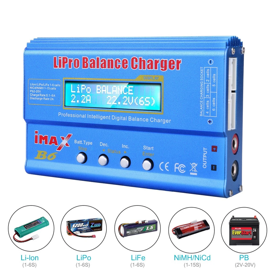 Lipo Battery Charger, 80W 6A Lipo Balance Charger, RC Battery Charger&Power Cord - Image 2 of 4