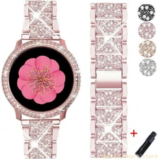 Bling Metal Watch Band Strap Case Tool For Samsung Galaxy Watch Active 2 40/44mm