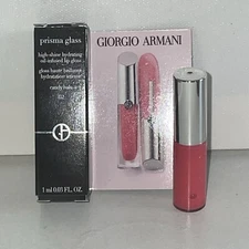 Giorgio Armani Prisma Glass Lip Gloss In 02 Candy Halo - Pink 1ml Travel Size