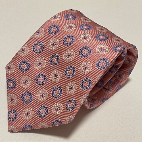 Turnbull & Asser Tie Exclusive Pink Stylish Dapper Geometric Handmade in England