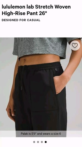 New Lululemon LAB Stretch Woven HR Pant 26" Size 6 Light Chrome Relaxed Fit-LTCH - Picture 13 of 13