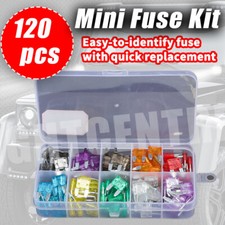 120PCS Mini Blade Fuse Assortment Auto Car Motorcycle SUV FUSES Kit APM ATM