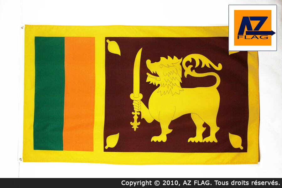 Drapeau du Sri Lanka 150x250 cm pour fête et décoration extérieure