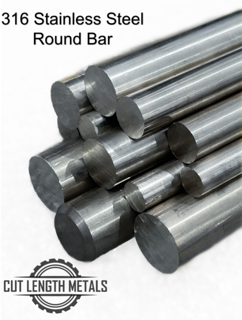 316 Stainless Steel Rod Round Bar | 5mm to 25mm Diameter | Length: 100mm-500mm