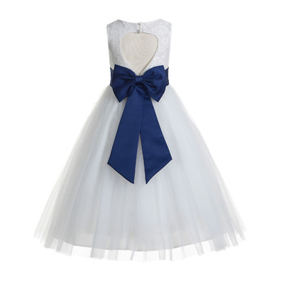 Floral Lace Heart Cutout Flower Girl Dresses Wedding Formal Dress Baptism Dress | eBay Floral Lace Heart Cutout Flower Girl Dresses Wedding Formal Dress Baptism Dress | eBay