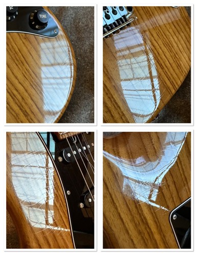 Suhr Classic Antique Custom S Natural Aged Ash Roasted Flame Maple+Extra Parts - Picture 12 of 24