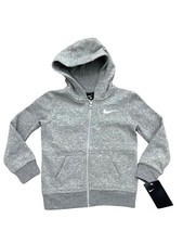 NWT Nike Small Boy's Full-zip Fleece Hoodie Gray Size 3