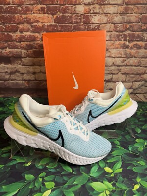 Nike React Miler 3 Running Shoes Chlorine White/ Sulfur Men s Sz 11 DD0490-100