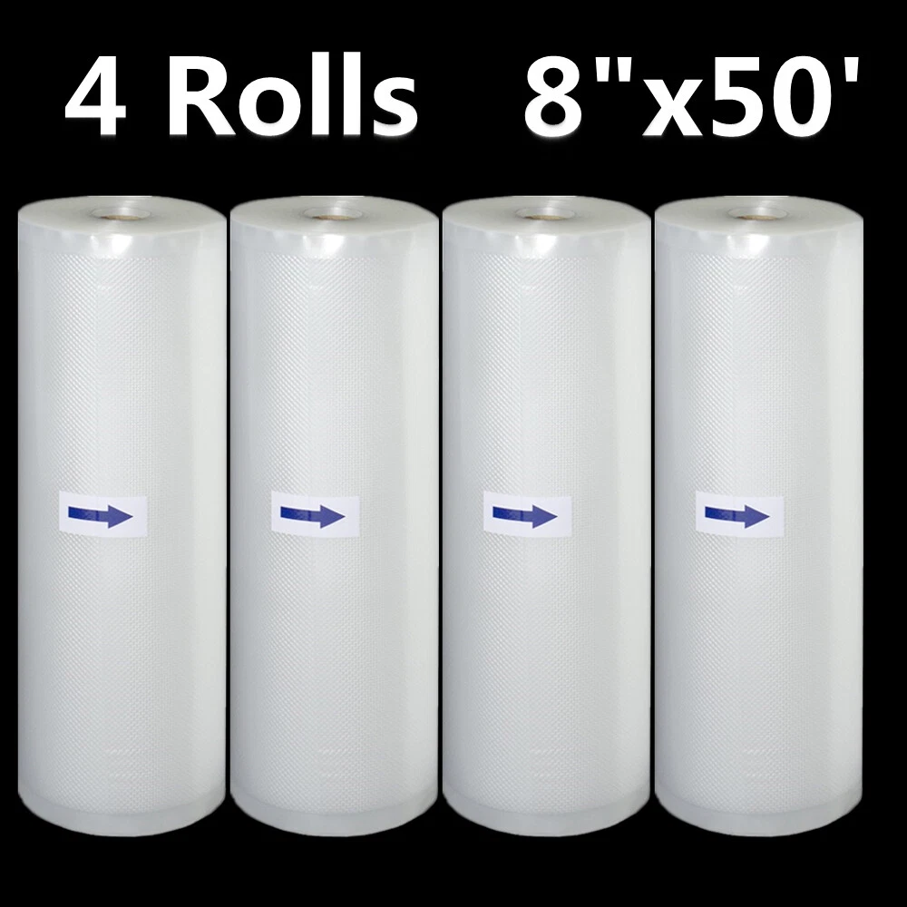 4 Rolls 8"x50' Embossed Vacuum Sealer Bag Food Saver Storage Kitchen 4 Mil 200Ft
Opens in a new wind