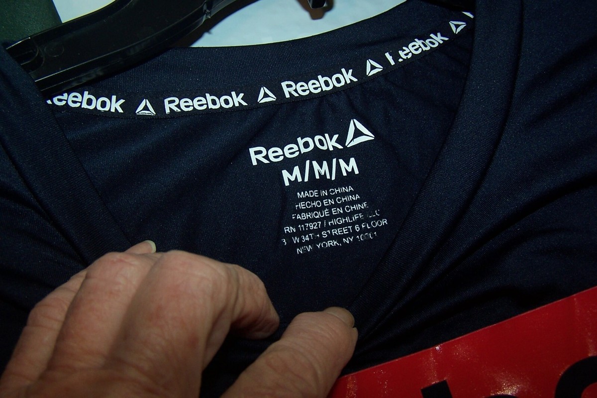 【MTR出品】 Reebok Men's Short Sleeve Black Stretchy T-Shirt Size M Reebok
