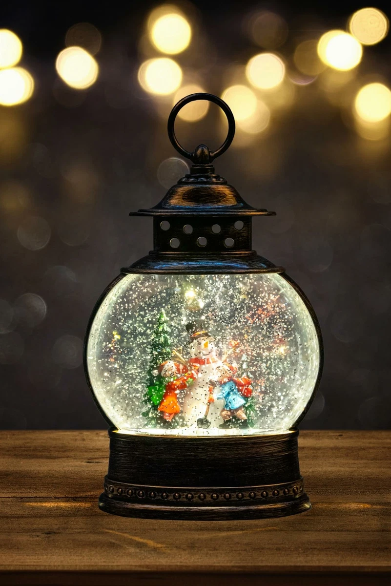 Christmas Water Filled Snow Globe LED Light Up Nativity Scene Home Xmas Decor