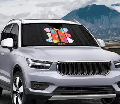 BTS Car Sunshade - Shine Dream Smile, BT21 Windshield Cover, K-Pop