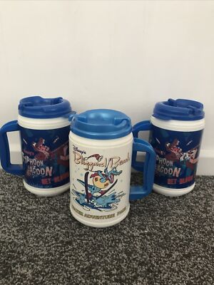 3x Disney Parks Typhoon Lagoon Blizzard Beach Tankard Large Refill Cups Bb7d