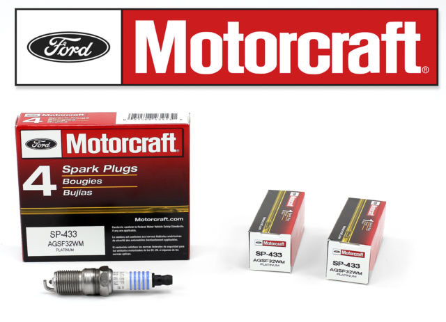 Set of 6: Genuine OEM Ford Motorcraft Platinum Spark Plugs SP433X