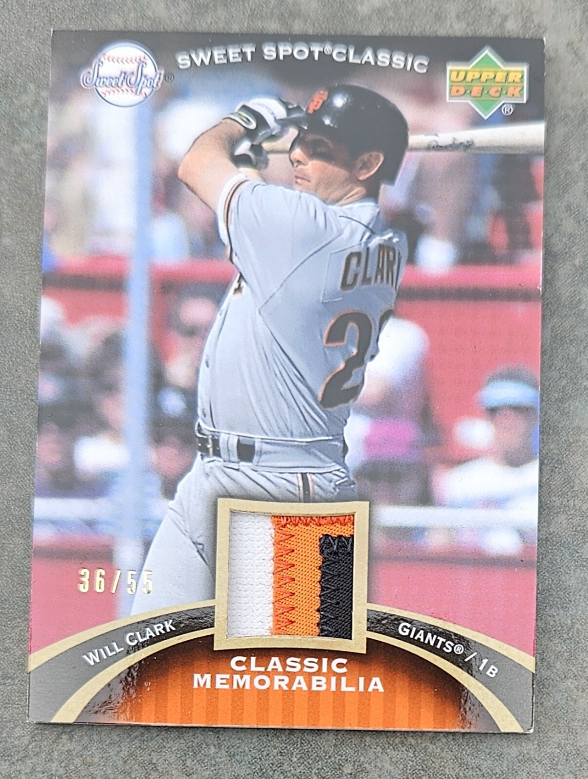 2007 Upper Deck Sweet Spot Classic Jersey Memorabilia #CM-WC Will Clark 36/55