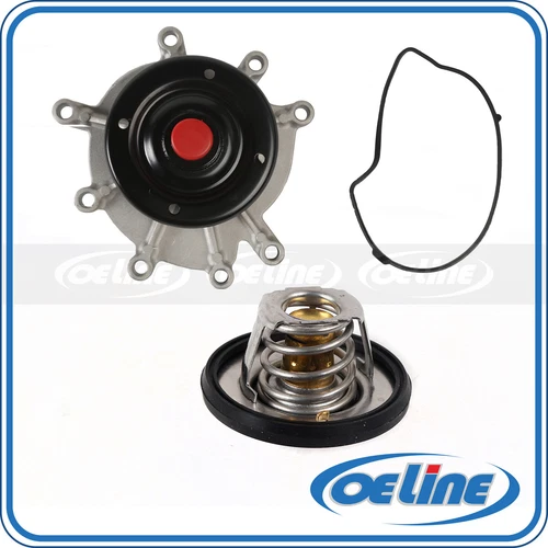 For 99-09 Jeep Commander Liberty 3.7L 4.7L Water Pump Thermostat Assembly Set  