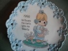 1995 Enesco Precious Moments Plate & Plate Holder — photo 2