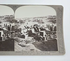 WW1 Stereoview Card 3D Photo Depot At Sulva Bay Trucks Etc by Realistic travels
