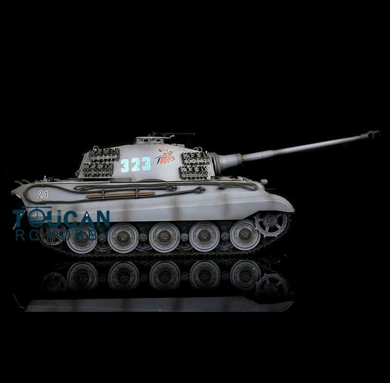 1/16 7.0 Henglong German King Tiger Plastic RTR 3888A RC Tank 360°Turret Gray - Image 2 of 4