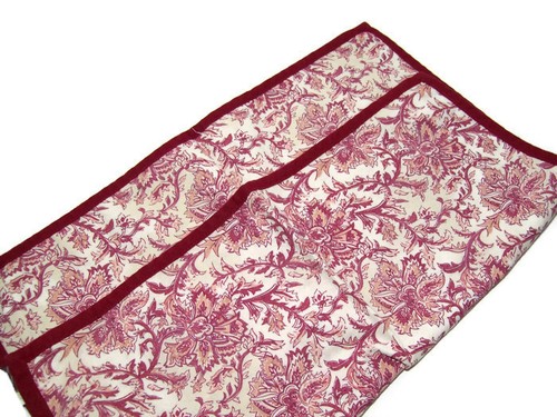 Pottery Barn Batika Floral Paisley Burgundy Red Print Sofa Toss Pillow Cover New - Picture 2 of 4