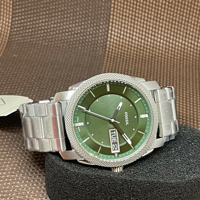 Fossil FS5899 Machine Three-Hand Date Stainless Steel Green Analog  