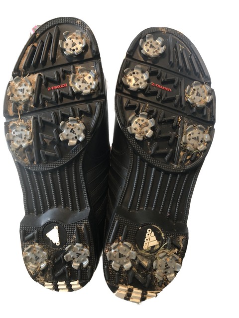 Menâs Size 8.5 Adidas Z-Traxion Golf Shoes Spikes Cleats Black | eBay