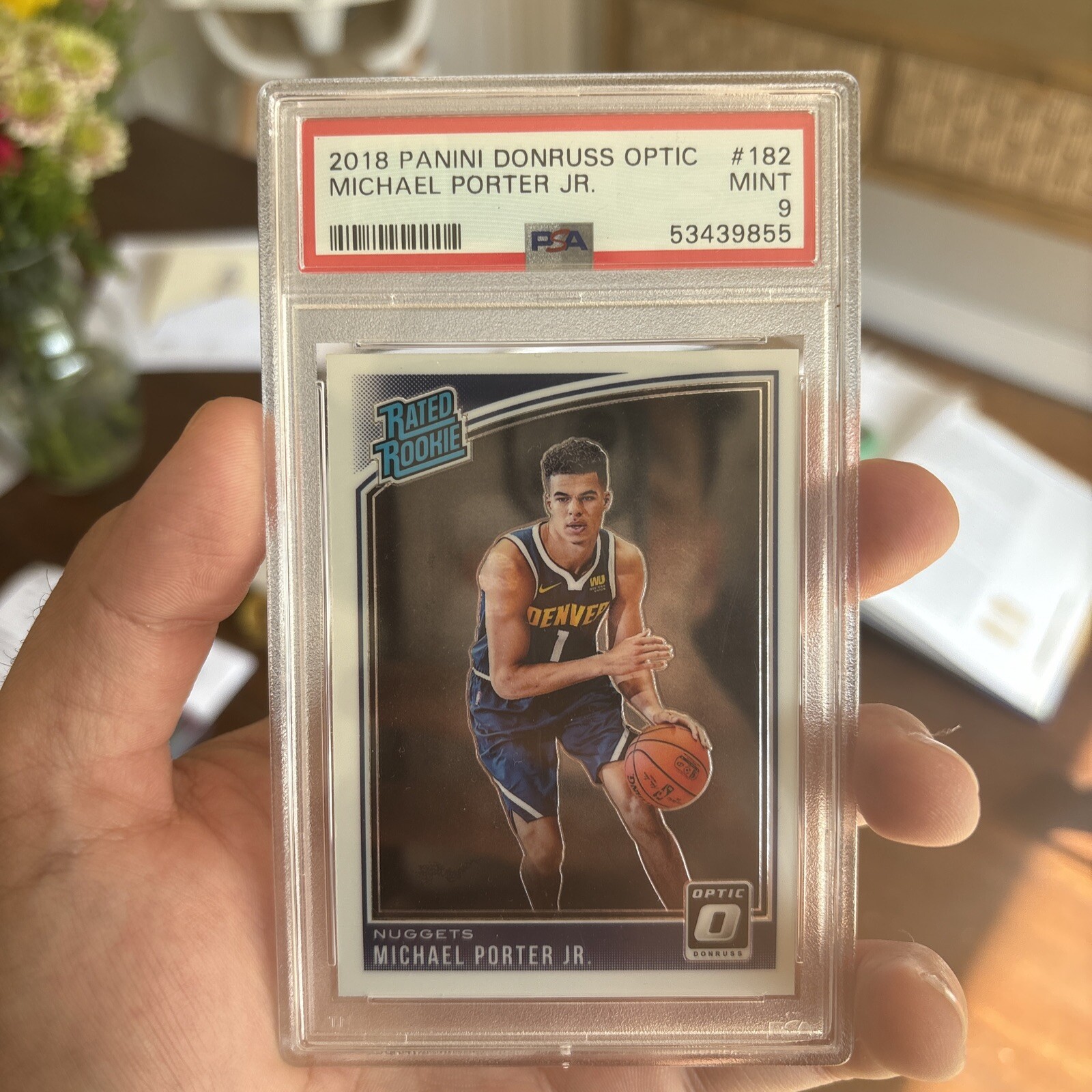 2018-19 Donruss Optic Michael Porter Jr. Rated Rookie Card RC #182 PSA 9 Nuggets