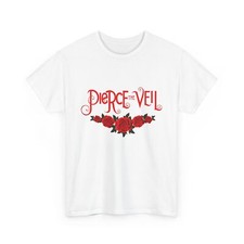 Pierce the Veil Unisex Heavy Cotton Tee, Music Merch, Rock Band T-Shirt, Y2K