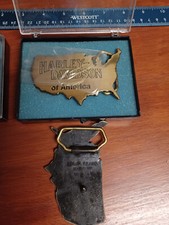 1970s Vintage Belt Buckle Brass Harley-Davidson of America US OUTLINE