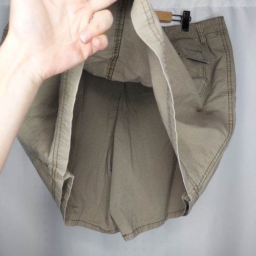 Gloria Vanderbilt Skort Women 18 Green Khaki Ripstop Stretch Square Pockets Y2K - Picture 3 of 7