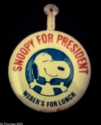 【Vintage】SNOOPY FOR PRESIDENT バッジ スヌーピー Snoopy For President Campaign, Weber's For Lunch Pin Mint | eBay
