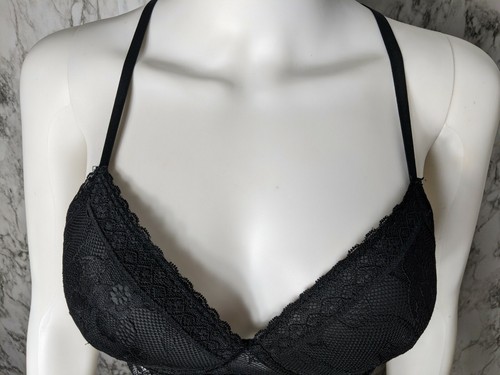 Coco Dessous L Large schwarz BH Spitze Neckholder leicht gefüttert Bralette - Bild 6 von 10