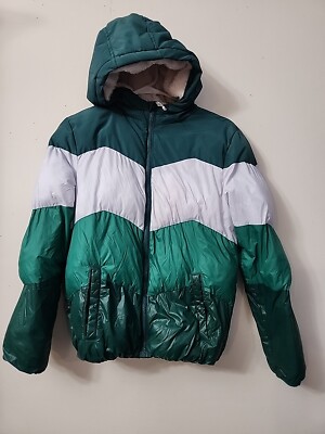 Cat Jack Winter Puffer Coat Jacket Boys Large Color Green Full-Zip - Main Image