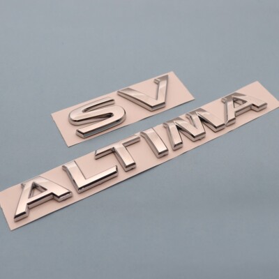 3D Raised Rear Tailgate Letter Emblem For ALTIMA SV Trunk Lid Badge ...
