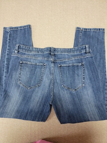 LIZ CLAIBORNE Mujer Vaqueros Talla 14S City Fit Pierna Ajustada Azul Denim Elástico - Imagen 9 de 9