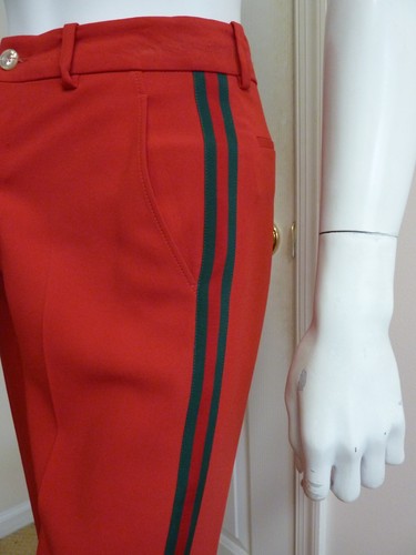 Gucci Web -Striped Bootcut Trousers Size:38/2 $1150 NWT - Picture 8 of 10