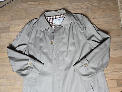 ジャケット・アウター 80s Aquascutum Hyper Long Trench Coat Aquascutum Canada Aqua 5 VTG Trench Coat Jacket SZ L XL 50 Grn