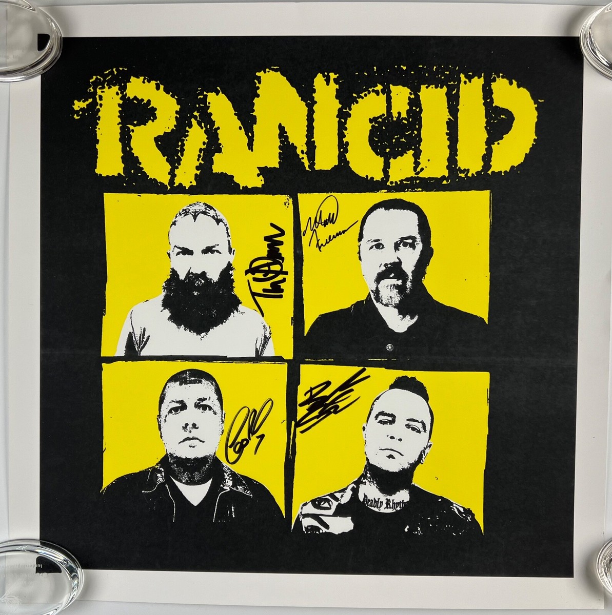 Rancid JSA Signed Autograph Lithograph Poster Fully signed Tim