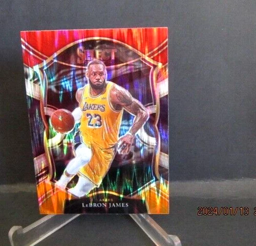 LeBron James 2020-2021 Select Red/Blue/Gold Shimmer Flash Prizm#23!Lakers F-v6